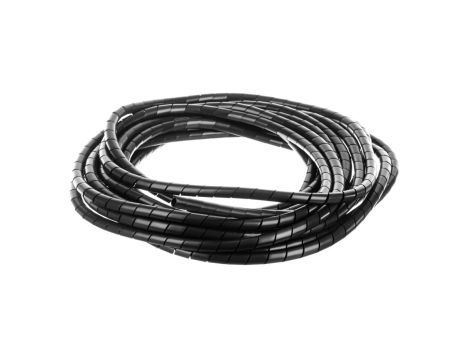 Wąż osłonowy spiralny 12/10mm czarny SP12BK /10m/