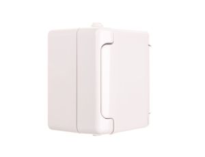 BRYZA Gniazdo hermetyczne pojedyncze z/u IP54 z klapką białe 180432