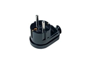 Wtyczka kątowa z/u 16A 250V rozbieralna czarna WT-16/CZARNY