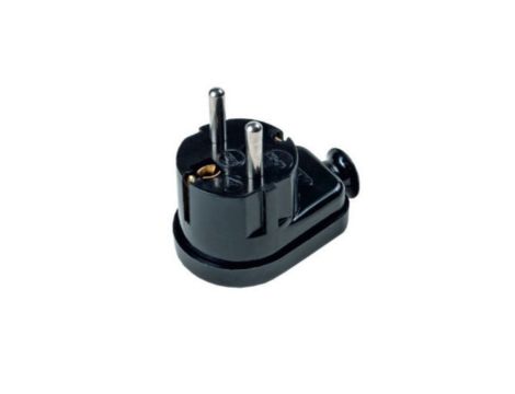 Wtyczka kątowa z/u 16A 250V rozbieralna czarna WT-16/CZARNY