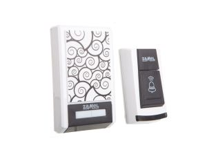 Dzwonek bezprzewodowy bateryjny TANGO 80dB 36 dźwięków zasięg 100 metrów biało czarny ST-910 SUN10000423