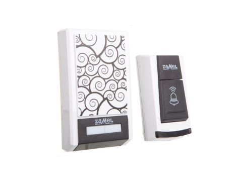 Dzwonek bezprzewodowy bateryjny TANGO 80dB 36 dźwięków zasięg 100 metrów biało czarny ST-910 SUN10000423