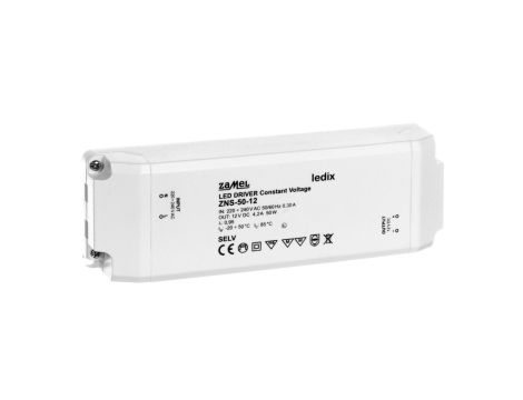 Zasilacz LED slim 12V DC 50W ZNS-50-12 LDX10000140