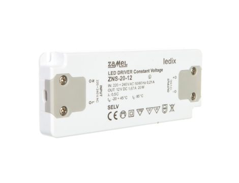 Zasilacz LED slim 12V DC 20W ZNS-20-12 LDX10000138