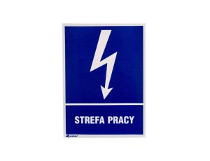 Samoprzylepna tabliczka ostrzegawcza /Strefa pracy 148x210/ 24EIA/Q4/F