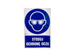 Samoprzylepna tabliczka ostrzegawcza /Stosuj ochronę oczu z podpisem/ IM/004/1/C1/F