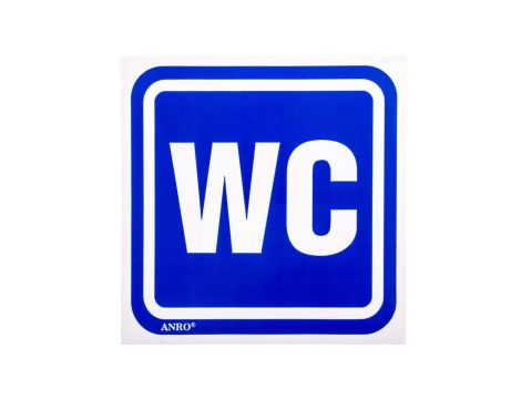Samoprzylepna tabliczka ostrzegawcza /Oznaczenie WC 100x100/ 61/H/F