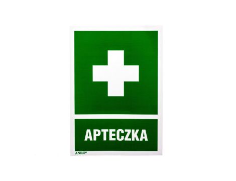 Samoprzylepna tabliczka ostrzegawcza /Apteczka 100x145/ 8I/1/H1/F
