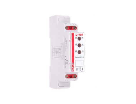 Lampka modułowa 3-fazowa czerwona 400V AC LED RLK-3R 863029