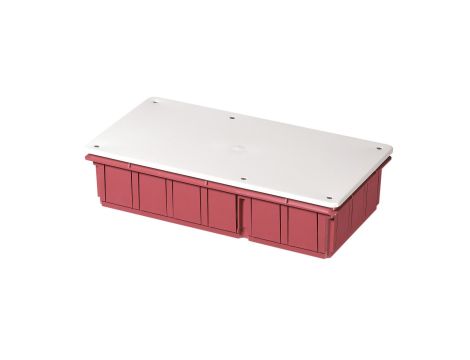 Puszka podtynkowa z pokrywą seria 350 294x152x70 czerwony-biały EC350C7