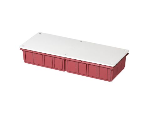 Puszka podtynkowa z pokrywą seria 350 392x152x70 czerwony-biały EC350C8 /opak. 20/