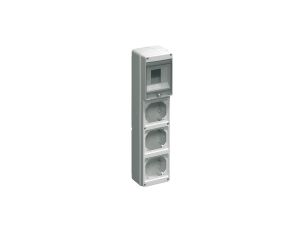 Rozdzielnia budowlana pusta 4 mod.3 gniazda 16A szara EC69022
