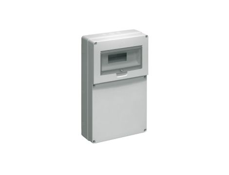 Rozdzielnia budowlana pusta 8 mod.4 gniazda bez otworów szara EC69003