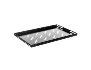 Półka do szaf 19 600mm czarna LANBERG (1U/465x300mm udźwig do 20kg, montaż 4 punktowy) AK-1002-B