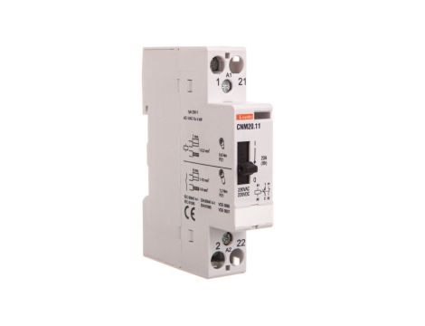 Stycznik modułowy z dźwignią do sterowania ręcznego 20A 1Z 1R cewka 220-230 VAC/DC CNM2011220