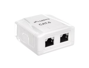 Gniazdo teleinformatyczne natynkowe FTP 2xRJ45 kat.6 OS6-0002-W