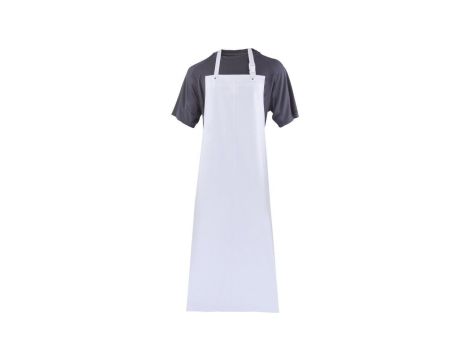 Fartuch z PVC (100) wymiary: 120 x 90 cm klamra regulacyjna na szyi kolor biały rozmiar Uniwersalny CORP TABALPV