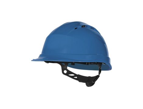 Hełm ochronny budowlany wentylowany z polipropylenu obwód głowy od 53 do 63 cm kolor niebieski rozmiar REGULOWANY TETE QUARUP4BL