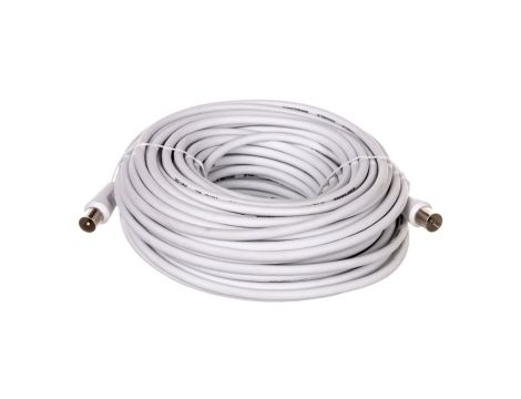 Przewód antenowy IEC 20m biały 50125