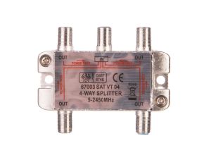 Rozdzielacz sygnału SAT splitter 1x F / 4x F 5-2500MHz 67003