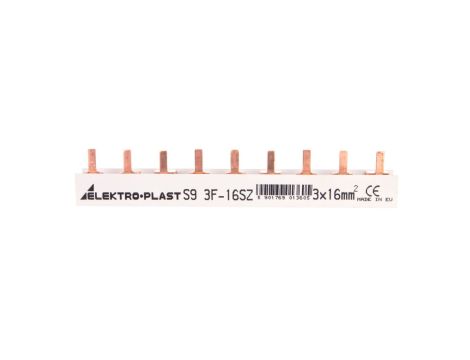 Szyna prądowa typu PIN 3P 16mm2 100A 9 pinów IZS16/3F/9 45.249