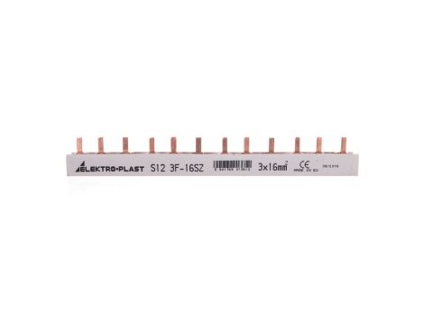 Szyna prądowa typu PIN 3P 16mm2 100A 12 pinów IZS16/3F/12 45.262