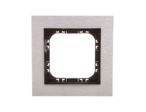 IMPRESJA Ramka pojedyncza szczotkowane aluminium R-1YAC/62/25