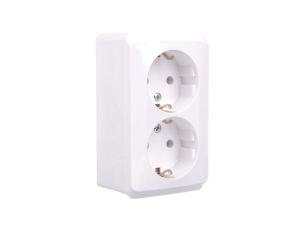 Prima Gniazdo podwójne z/u SCHUKO białe prima WDE001048