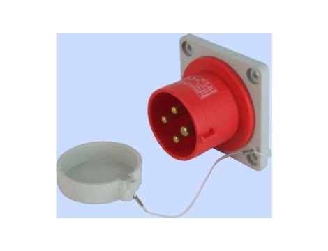 Wtyczka tablicowa prosta 16A 3P+Z 400V czerwona IP44 WTP 16 4 922031