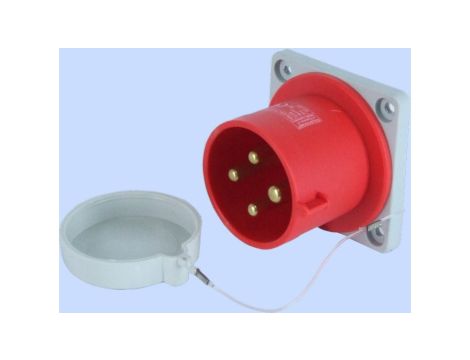 Wtyczka tablicowa prosta 32A 3P+Z 400V czerwona IP44 WTP 32 4 922036