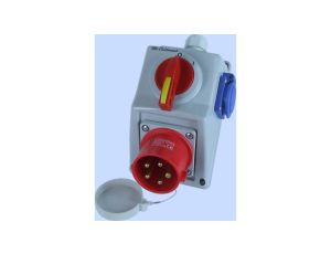 Zestaw C32-18.1N rozłącznik 0-1 + wtyk 32A 3P+N+Z/16A 2P+Z IP44 974023