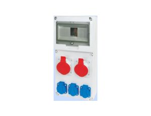 Rozdzielnica RSE-03 okienko 8 modułów okablowana 2x32A 3P+N+Z 400V, 3x16A 2P+Z 250V IP54 942082