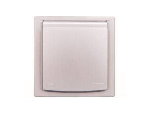 ASFORA Gniazdo SCHUKO IP44 z ramką (1-krotne) aluminium EPH3100361
