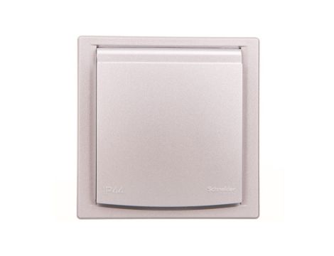 ASFORA Gniazdo SCHUKO IP44 z ramką (1-krotne) aluminium EPH3100361