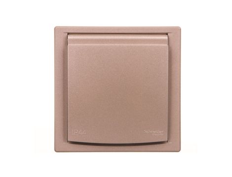ASFORA Gniazdo SCHUKO IP44 z ramką (1-krotne) brąz EPH3100369
