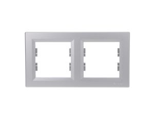 ASFORA Ramka 2-krotna pozioma aluminium EPH5800261