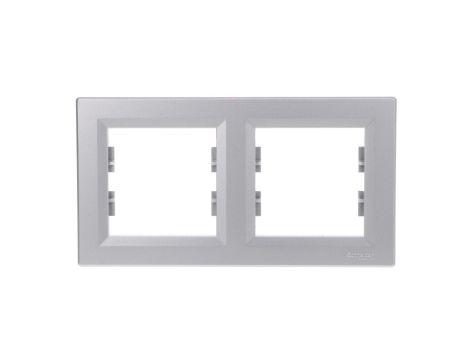 ASFORA Ramka 2-krotna pozioma aluminium EPH5800261