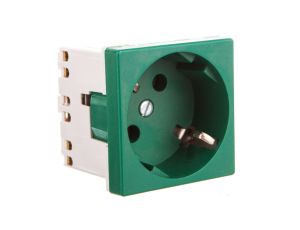Simon Connect Gniazdo K45 z schuko 16A/230V szybkozłączki zielony K11/27
