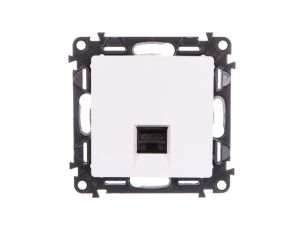 VALENA LIFE Gniazdo komputerowe RJ45 kat.6A STP białe 753148