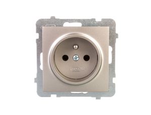 AS Gniazdo pojedyncze z/u satyna light GP-1GZ/m/45