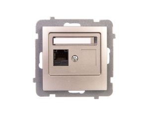 AS Gniazdo komputerowe pojedyncze RJ45 kat.5e MMC satyna light GPK-1G/K/m/45