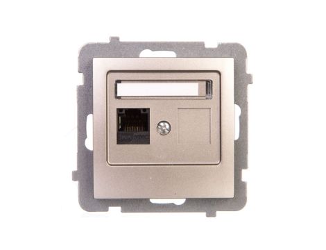 AS Gniazdo komputerowe pojedyncze RJ45 kat.5e MMC satyna light GPK-1G/K/m/45