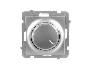 AS Ściemniacz przyciskowo-obrotowy /żarowy i halogenowy/ srebro ŁP-8G/m/18
