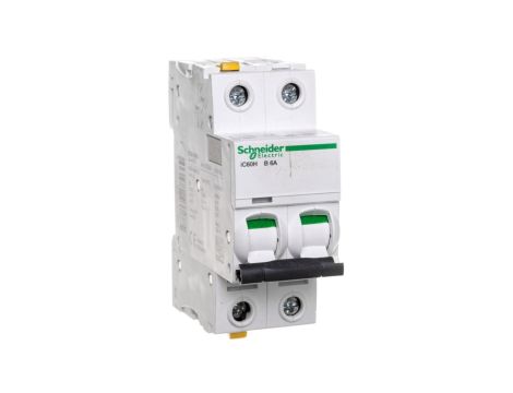 Wyłącznik nadprądowy 2P B 6A 10kA AC iC60H-B6-2 A9F06206