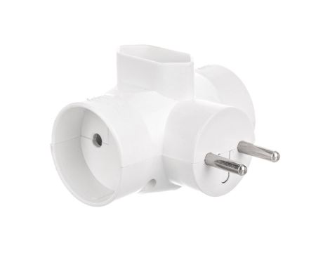 Rozgałeźnik wtyczkowy 2x2P +1xEuro biały R-20