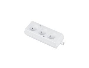Gniazdo przenośne trzykrotne 16A 2P 250V białe GN-360