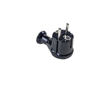 Wtyczka kątowa 16A z/u Uni-Schuko 250V czarna WT-50