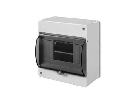 Rozdzielnica modułowa 1x6 natynkowa IP30 MINI S-6 z pokrywą dymną (PE+N) 2306-01
