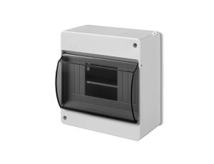 Rozdzielnica modułowa 1x6 natynkowa IP30 MINI S-6 z pokrywą dymną 2306-11