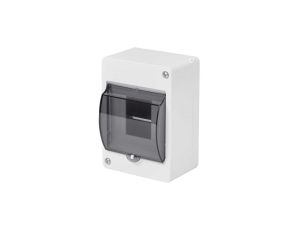 Rozdzielnica modułowa 1x4 natynkowa IP30 MINI S-4 z pokrywą dymną 2304-01
